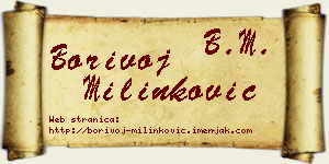 Borivoj Milinković vizit kartica